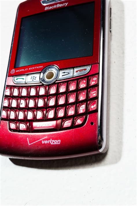 Te062 Red Blackberry Mobile Phone Prop Rental Acme Brooklyn