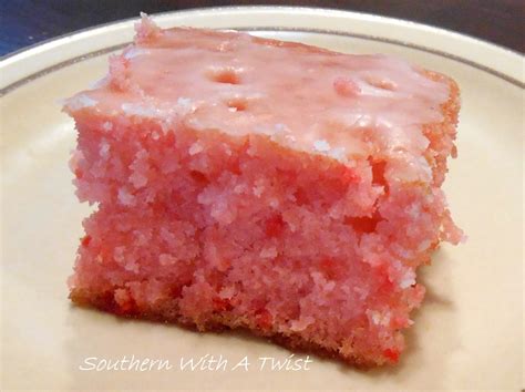 Southern With A Twist Strawberry Cake With Powdered Sugar Glaze