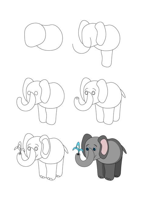 How To Draw A Cute Baby Elephant Step By Step Drawing Photos