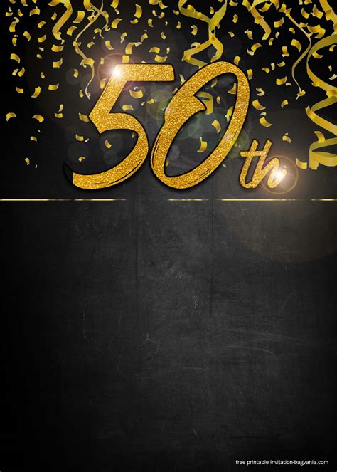 50th Birthday Invitation Templates Free