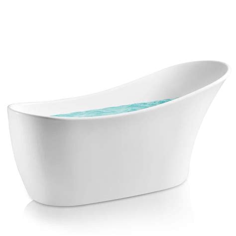 Delta Synergy 5 Ft Acrylic Freestanding Bathtub With Integrated Waste