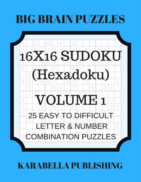 16x16 sudoku game to play online for free with 5 difficulty levels (easy, medium, hard, expert and devilish). Bol | Large Print Sudoku 16 X 16, Peter Minnick | 9781542413190 | Printable Sudoku 16X16 Numbers ...