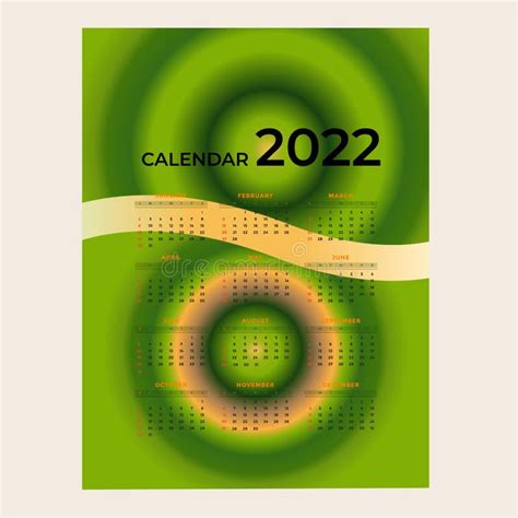 2022 Desk Calendar Template With Place For Photo Desk Calendar 2022