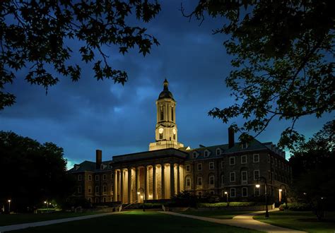 Penn State Old Main In Summer Night Photograph By William Ames Fine