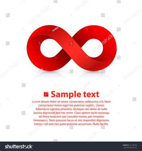 Infinity Red Icon Sign Template Design Stock Vector Royalty Free
