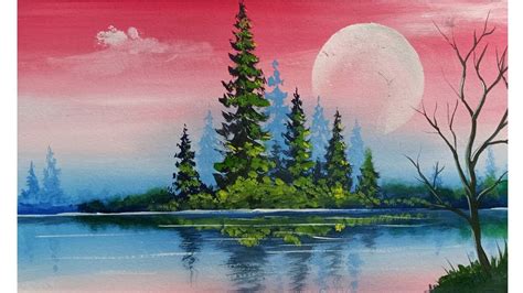Nature Simple Easy Poster Colour Landscape Paintings Canvas Site