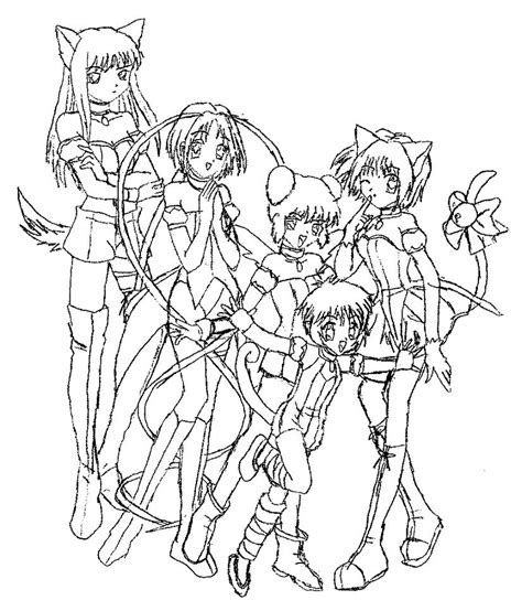 Tokyo Mew Mew Dragon Coloring Page Cute Coloring Pages Coloring Books