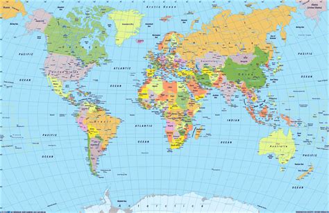 English World Political Map