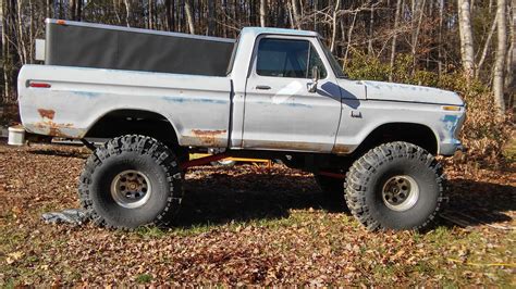1976 Ford F100 4x4 Shortbed Lifted With 44 Tires Classic Ford F 100