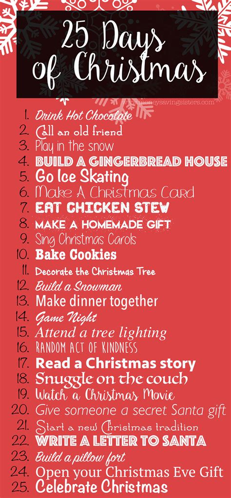 The holidays are finally here, and the kids are all over the house. 25 Days of Christmas Activities for the Entire Family ...