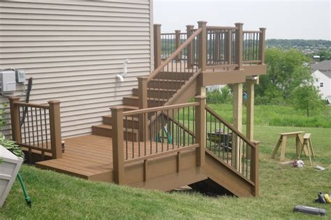 Awesome inspiration for your home decor, projects, and easy diy ideas for stairs in your home. Trex® Deck with Stairs Built into Sloped Side Yard Elgin 2 ...