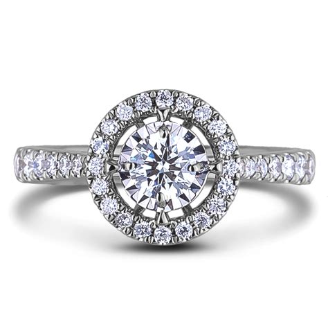Diamond Engagement Halo Rings Afcr1424035 Anaya Fine Jewellery