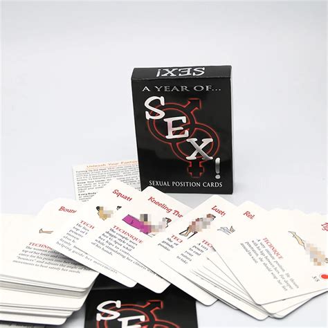 54Pcs Set Sexual Positions Playing Paper Cards A Years Of Sex For Adult