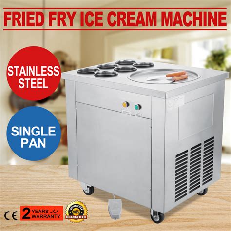 Commercial Fried Ice Cream Machine 304 Stainless Steel Frozen Yogurt