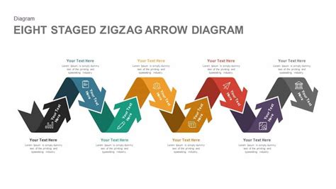 8 Staged Zigzag Arrow Diagram Powerpoint Template And Keynote Eight