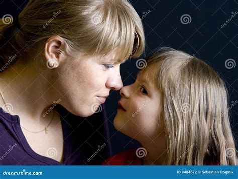 Mother Daughter Rubbing Noses Stock Photo Image Of Bond Special 9484672