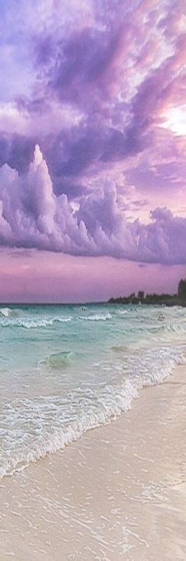 Lavender Sky Over Pale Aqua Sea Beautiful Landscapes Beautiful