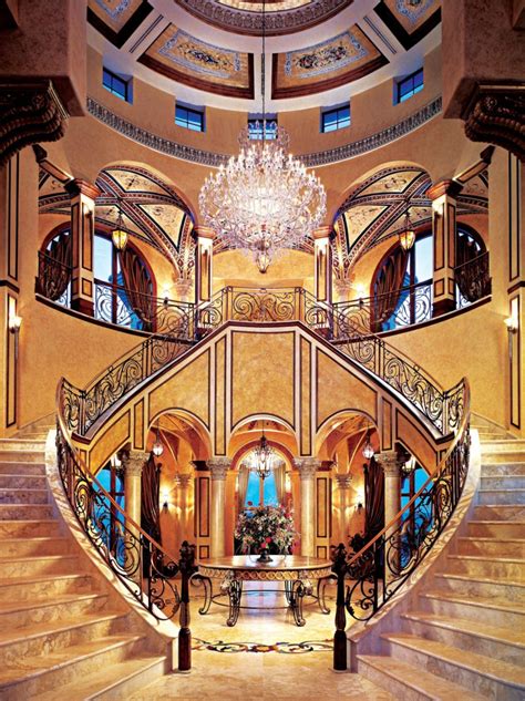 Lavish Italian Foyer Luxe Interiors Italian Mansion Tuscan House