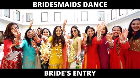 Bridesmaids Sangeet Dance Bride Entry Sangeet Choreography Madhaniya Sheesha Youtube