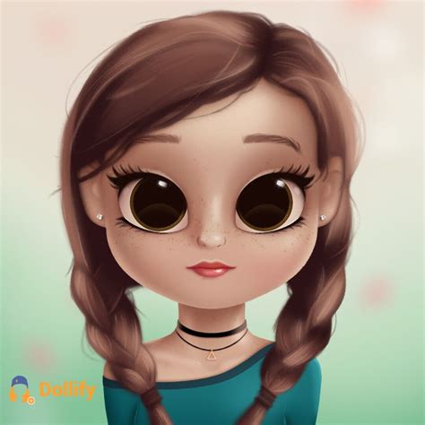 Draw So Cute Girl With Brown Hair