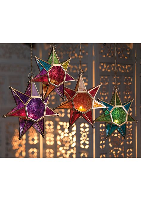 Moroccan Style Star Glass Lanterns ~ Karakorum