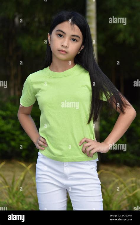 A Slim Beautiful Filipina Girl Youth Stock Photo Alamy