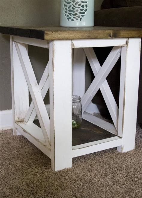 Living room rustic end tables. Custom Farmhouse End Table - Rustic Side Table - Living ...