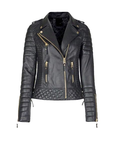 Womens Genuine Lambskin Leather Slim Fit Ladies Biker Jacket