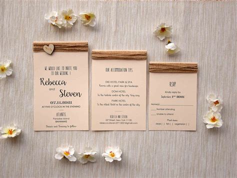 Rustic Burlap And Lace Wedding Invitations Kit Rustic Wedding Invites