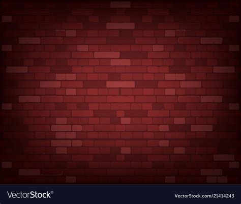 Dark Red Brick Wall Realistic Background Vector Image