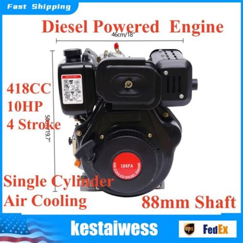 4 Stroke Diesel Engine 10hp Single Cylinder Motor W Air Cooling System