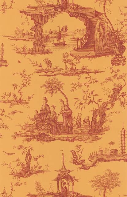 48 Gold Chinoiserie Wallpaper
