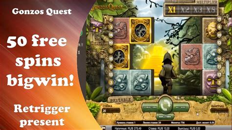 Gonzos Quest Slot Big Win Bonus 50 Freespins Youtube