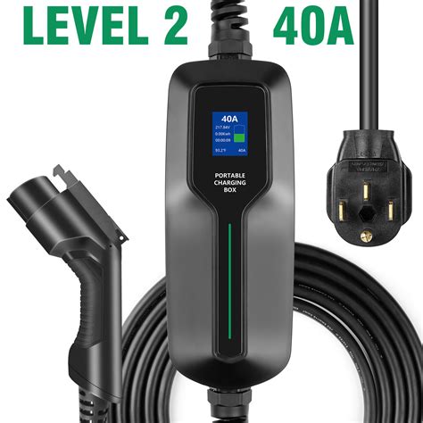 Level2 Ev Charger 40a 240v 25ft Charging Grelly Usa