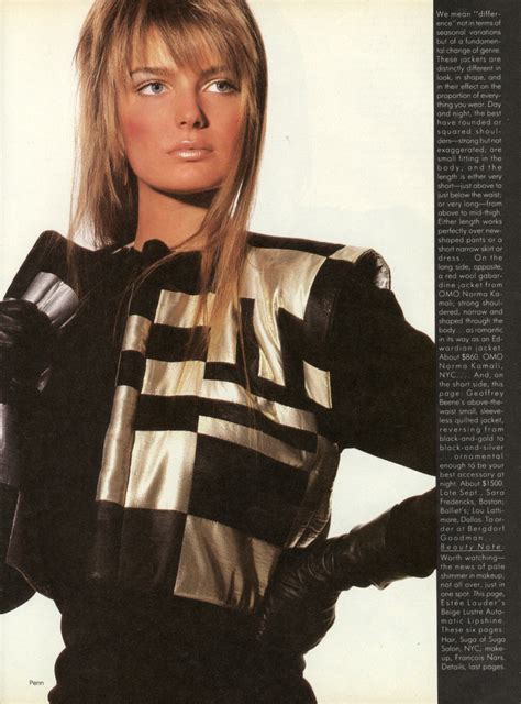 Golden Goddess Paulina Porizkova Vogue Us June 1985 Fall Signals