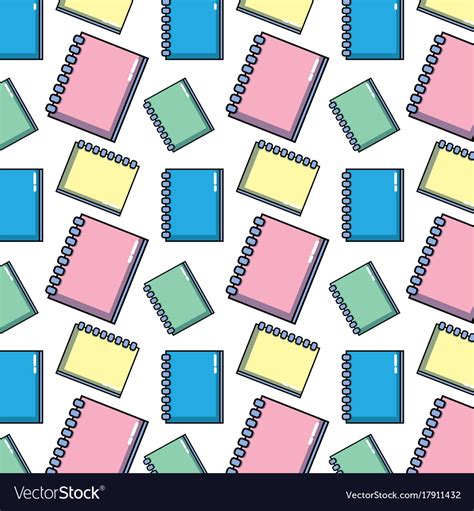 Notebook Papers Object Design To Write Background Vector Image