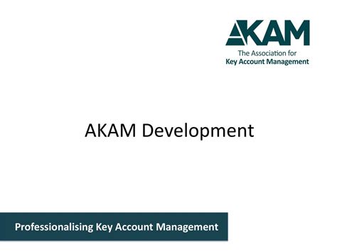 akam development professionalising key account management ppt download