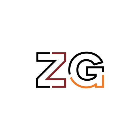 Abstract Letter Zg Logo Design With Line Connection For Technology And