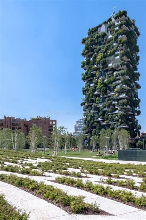 The Vertical Forest Bosco Verticale Building In Milan Italy Editorial