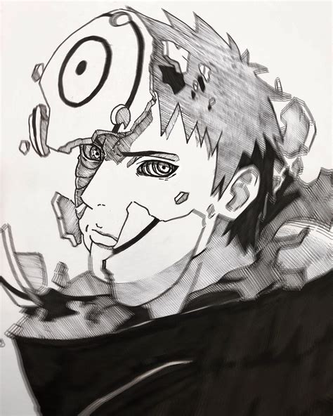 Uchiha Obito Red Eyes Manga Sharingan Naruto Obito Ob
