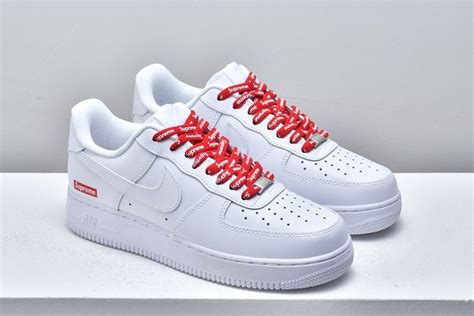 Supreme X Nike Air Force 1 Low White Cu9225 100 Hype Shoes Fashion