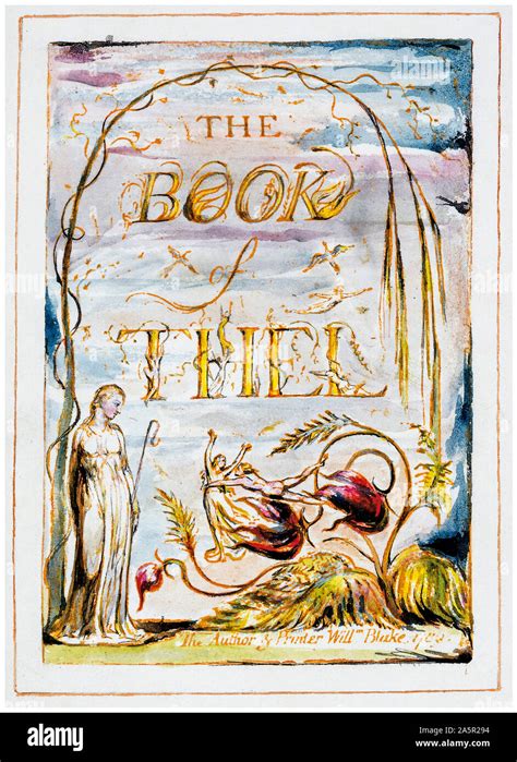 William Blake The Book Of Thel Frontispiece Pen And Ink With