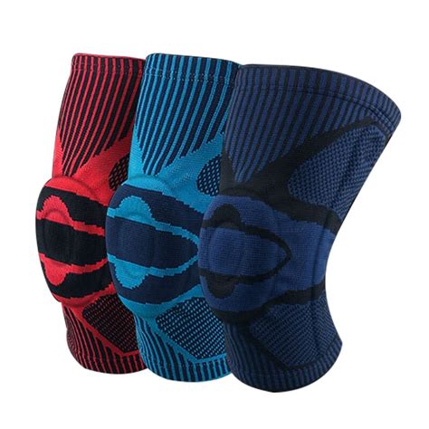 1 Piece Knitted Silicone Spring Knee Pads Basketball Knee Brace