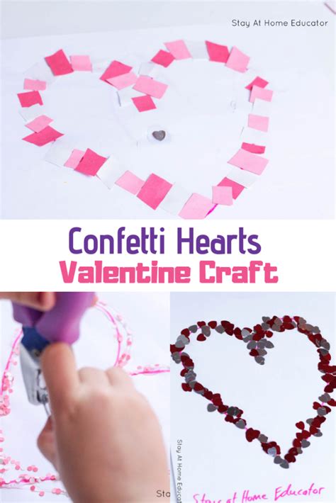 Confetti Hearts Valentine Craft Stay At Home Educator