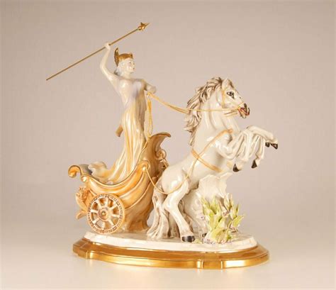 Mid Century Italian Porcelain Sculpture Of Diana The Huntress By Cesare Villari For Capodimonte
