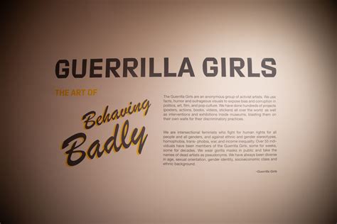 Guerrilla Girls Art Of Behaving Badly