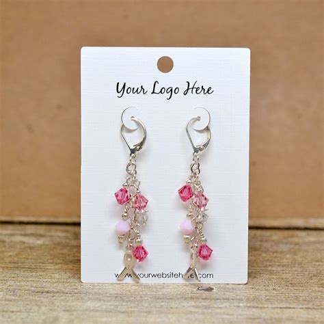 14 Sizes Custom Earring Cards With Your Logo Jewelry Display Etsy