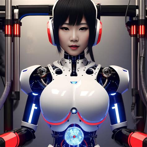 Premium Photo Futuristic Sci Fi Of Woman Cyborg Robot Generative Art By Ai