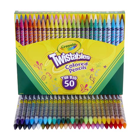 Crayola Twistables Colored Pencil Set 50ct Kids Art Supplies