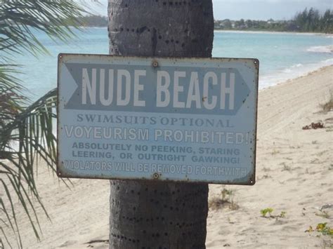 Nude Beach Sign Picture Of Banana Bay Freeport Tripadvisor